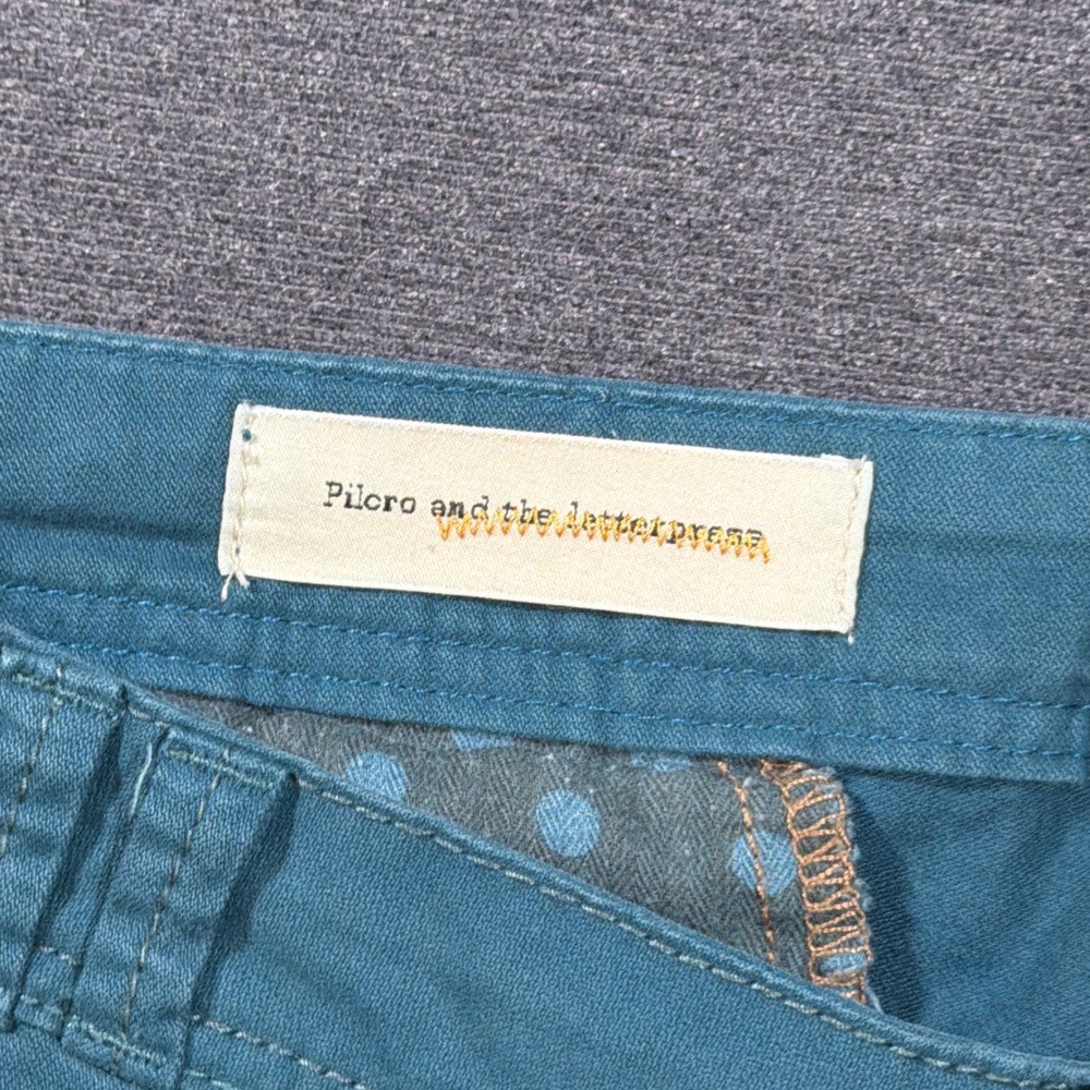 Pilcro and the Letterpress Pants NO. 31 Womens 34x30 Blue Chino Straight Leg - Picture 2 of 10
